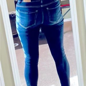 BKE Payton fit mid-rise ankle dark wash jeans